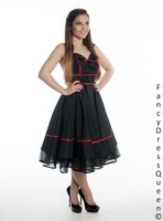 50's Black Halterneck Rockabilly Vintage Swing Evening Party Dress UK Sizes 8-20