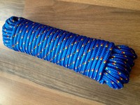 Schnur 4-16 mm,30m,Polypropylen Seil, Polypropylenseil, Bootsleine,Leine, Blau