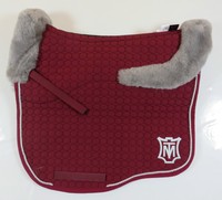 Mattes Eurofit Schabracke, Dressur, Gr. L, bordeaux/grau, MT