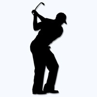 Aufkleber Golf, Golfer - 30 Farben zur Wahl - Motiv 3, konturgeschnitten