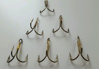 150 Drillinge , 3 Sorten, brüniert, verschweißt Größe 2/0, 1/0 und 1