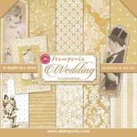 1 Set Scrapbooking Papier 30 x 30 cm Wedding 10 Bögen Double face
