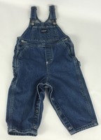 OshKosh Denim Blue Bib Overalls Baby Boys Girls Size 18 Months