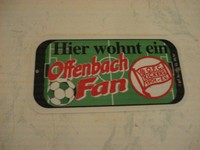 RARITÄT ! Türschild Hier wohnt ein Offenbach Fan Geschäftsauflösung ca.14x7,5 cm