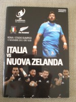 Italy vs. New Zealand All Blacks 2012 Rugby Programme