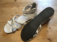 Bullboxer Damen Mädchen Sommer Sandalen weiß Gr. 39 wie NEU