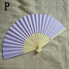 folding Bamboo Hand Fan Fans Art Handmade Pocket Fan Purple
