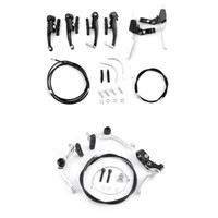 Bremse V-Brake Satz VR + HR Aluminium schwarz Fahrrad Bremsenset für MTB BMX