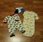 NEW! Boys Newborn (0-3 mo.) Sleepers and Socks. 