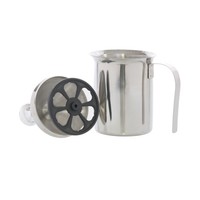 MILCHAUFSCHÄUMER MILCHSCHÄUMER MILCHSCHAUM MILCHWÄRMER EDELSTAHL 0,5L 12X8X16CM