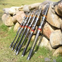tragbaren Teleskop Angelrute Spinning Fishing Pole Carbon Fiber Tragbare DE R0Q6