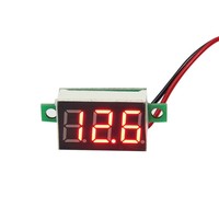 Mini Red LED Panel Voltage Meter 3-Digital Adjustment Voltmeter WF