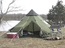 Teepee Tent 10 X 10 Tipi Family Camping Survival Screened Doors 100% GUARANTEED!
