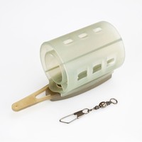 Futterkorb rund mit Wechselblei 30-90g Feeder Angelkorb mit Wirbel Doppelwandig