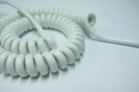 TBS - Spiralkabel PVC 3G0,75 / 2 Meter weiß SP-005