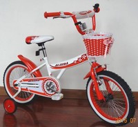 16 Zoll Kinderfahrrad Rücktrittbremse Kinderrad Fahrrad Rot Alufelgen Korb Neu