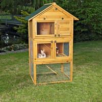 XXL Hasenstall Kaninchenstall Freigehege Freilauf Käfig Nagerkäfig Hasen