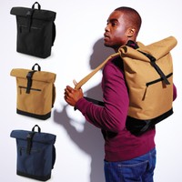 Roll Top Backpack Rucksack Laptop Kurier Tasche Schule BG855