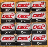 12 x Eishockey Aufnäher DEL - Patch - Original - Spielertrikot - Game Worn - NEU