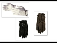 S M L XL Training Turnier Damen Kunst Leder Reithandschuhe schwarz weiß braun