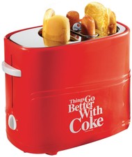 Nostalgia HDT600COKE Coca-Cola Pop-Up Hot Dog Toaster Toasts two buns at a time