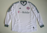 FC Bayern München 2002 - 2004 Auswärts Langarm Adidas Trikot  Größe: M 