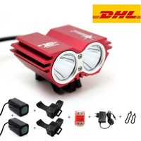 Scheinwerfer X2 XML L2 CREE LED Bicycle Fahrrad Head Light +2x 8800mAh Batteries