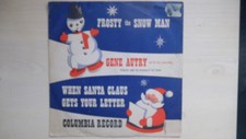 Gene Autry FROSTY THE SNOWMAN Columbia Record 78rpm 50s