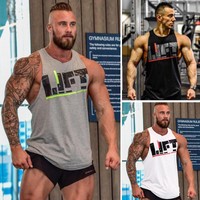 LIFT Herren Muskelshirt Tanktop Achselhemd Gym Sport Shirt T-Shirt Bodybuilding