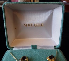 14Kt Gold Garment 3-Piece Necklace & Earrings
