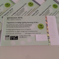 Gamescom 2016 Tageskarte Samstag 20.08.16 Ticket Eintrittskarte ermäßigt