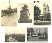 Konvolut 5 Fotos  Kampf + Einnahme Flüchtlinge  Marktleben Krakau Polen 39