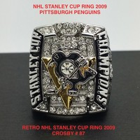 NHL PITTSBURGH PENGUINS STANLEY CUP RING CROSBY 2009 RETRO