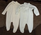 2 Gerber Pastel Sleepers Rompers Yellow Light Green 3-6 Months Twins