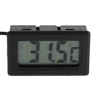 Schwarz Plastikshell -50bis70Celsius LCD Display Digital Thermometer mit Sonder