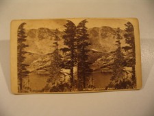 Colorado Stereoview Photo Sphynx Rock Davis' Curiosity Store Denver