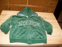 NIKE BOY'S SIZE 3T GREEN HOODED JACKET PERFECT FOR SPRING EUC
