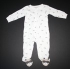 New Carter's Sleep n Play PJs 6m NWT Happy Raccoon Feet and Print off white