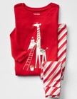 NEW Baby GAP Toddler Girls 12-18 mos Christmas Cotton 2-Piece Pants Pajamas