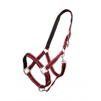 QHP Nylonhalfter Halfter unterlegt Streifen verstellbar div. Farben + Größen