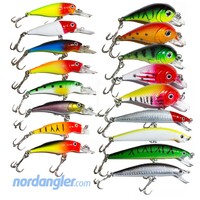 17 Stk. Wobbler Kunstköder SET versch. Farben - 5,5cm 7cm 10cm - Angelköder TOP