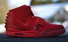 NIKE AIR YEEZY 2 SP RED OCTOBER KANYE WEST PLATINUM 508214-660 SZ 13 GREY SOLAR