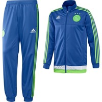 Adidas Ajax Trainingsanzug 1516, Gr. XS, S, L, XL, XXL, Farbe Blau/Grun