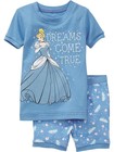 NWT Girls size 18-24 months Cinderella Short Sleeve 100% Cotton Pajama Set