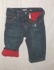 *WARM* BABYS 6 MONTHS OSHKOSH B'GOSH FLEECE LINED BLUE JEANS w/ ADJUSTABLE WAIST