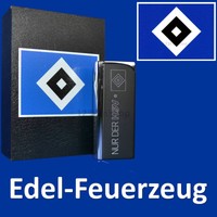 Hamburger SV_Edles Feuerzeug Schwarz_Geschenkbox_Metall Gravur Pomp_HOLZBOX_HSV
