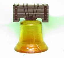 Vintage Avon Liberty Bell Decanter Men's After Shave Bottle Amber Collection