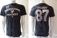 NHL Eishockey Name&Number Shirt PITTSBURGH PENGUINS Sidney Crosby #87 black Ice
