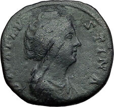 Faustina I 146AD Big Rare Sestertius Ancient Roman Coin Immortality i60132