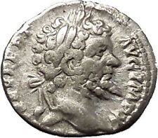 Septimius Severus 197AD Silver Ancient Roman Coin Nude Sol Sun w whip i53129